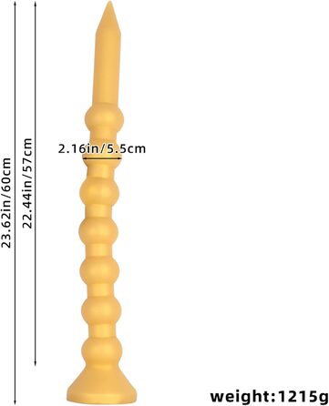 Анальний дилататор Cafurey 60 см з 7 кульками, м'який силікон, для жінок та чоловіків (золотий)