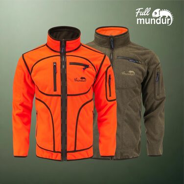 Двостороння флісова куртка для полювання Rondane Orange Camo, помаранчево-зелена (4XL)