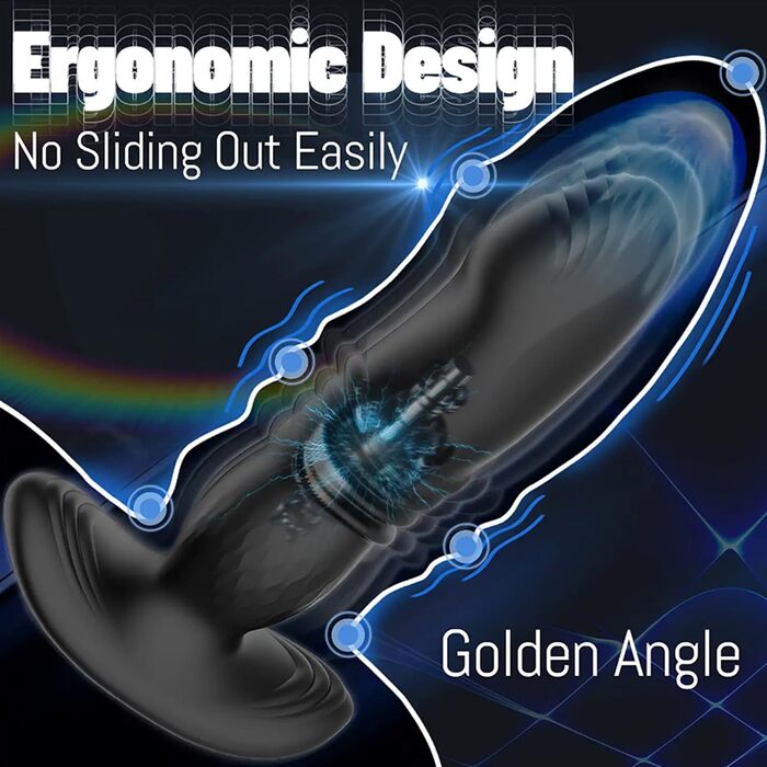 Аналізатор вібрацій YcsLust з функцією імпульсу, 10 режимів вібрації та 10 імпульсів, керування через додаток для чоловіків, секс-іграшка, анальний плагін для пар (керування через додаток)