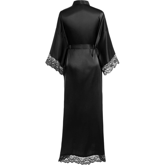 Чорний халат з мереживом BABEYOND для вечірки, весілля, дівчат-дружок, універсальний розмір