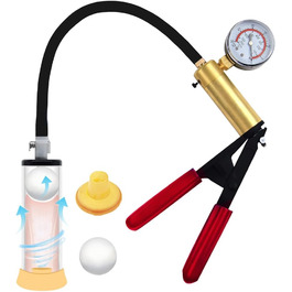 Набір для корекції фалоса: чоловіча помпа з манометром, силіконовий кільце, BDSM іграшка для чоловіків