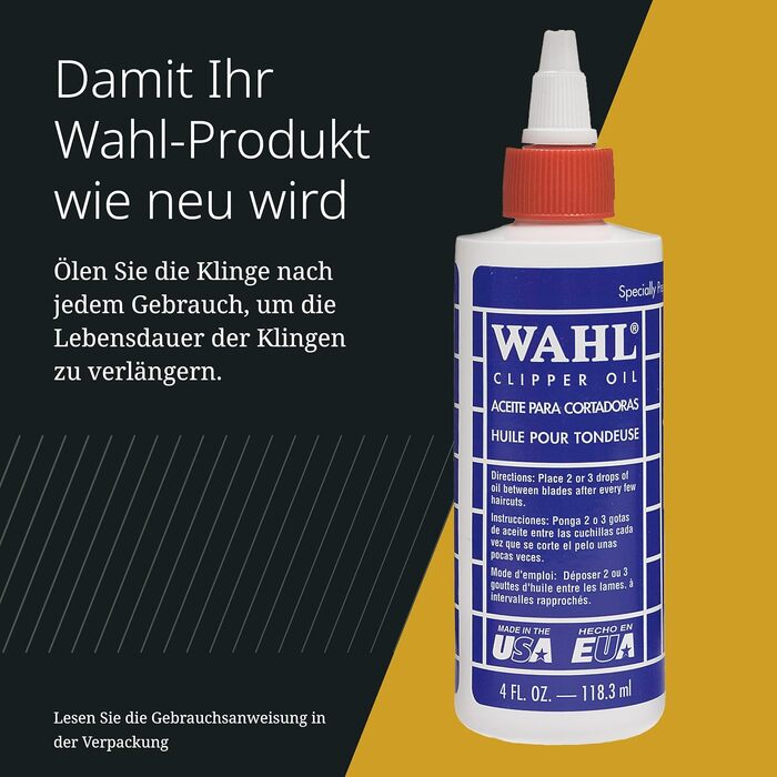 Тример для гоління Wahl Super Close — професійний фінішний шейвер для точного фейдингу, обрізки контурів волосся та шиї, 150 хв роботи, від мережі та акумулятора