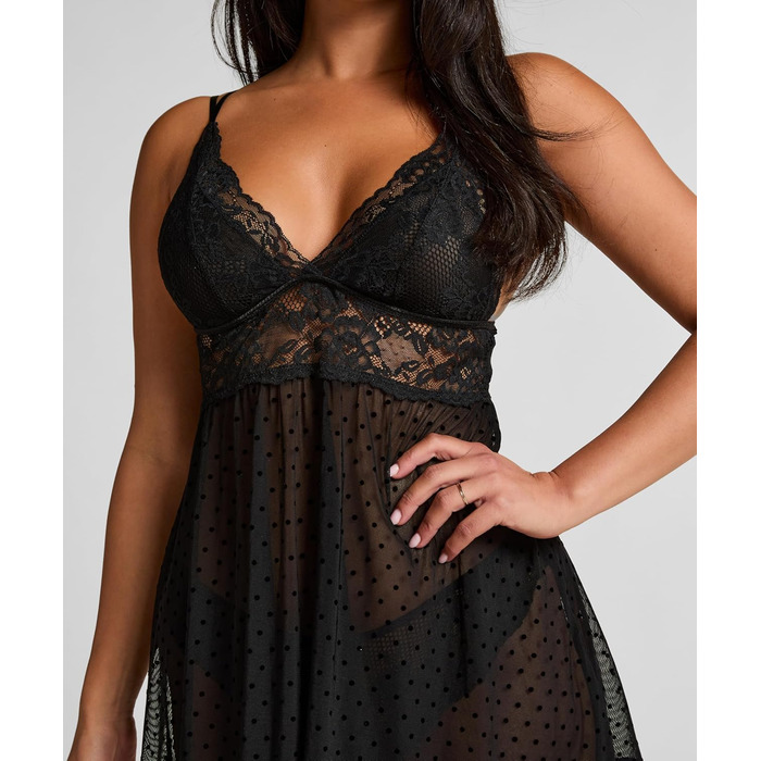 Babydoll Beatriz S Schwarz від Hunkemöller – чорна бабочка з мереживом