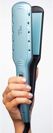Випрямляч для волосся Remington Wet2Straight S7350 для вологого та сухого волосся, широкі пластини, LCD-дисплей, 140-230°C, бірюзовий