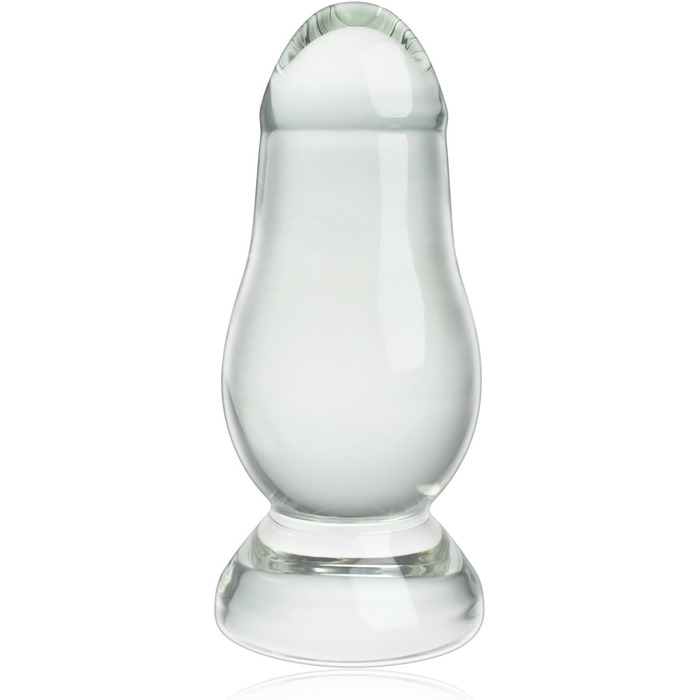 Анальний плагін з кришталю SOVO - масажер простати та G-точки, 14 см, 5.7 см (M)