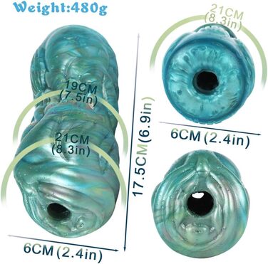 Імітатор вагіни Jixaxe Alien Monster для чоловіків, реалістичний мастурбатор з 3D-вагіною та анальним отвором, компактний, для соло-ігри (G6173)