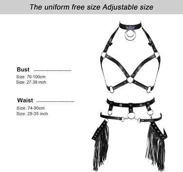 Жіночий корсет-нагрудник у стилі панк з ремінним поясом. Аксесуар для вечірок, танців, готичного стилю. Чорний колір.