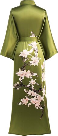 Халат жіночий BABEYOND Кимоно з квітковим принтом, довгий, пляжний, для вечірки, зелений (універсальний розмір)