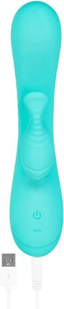 Вібратор EIS 'Anschmiegsamer Rabbit', 6 програм, водонепроникний (IPX7), м'ятний