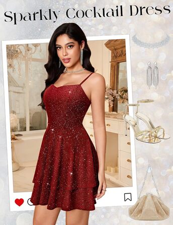 Сукня вечірня бальна для підлітків Meetjen, на бретелях, коктейльна, V-подібний виріз, A-силует, сукня для випускного (XXL, Бордовий)