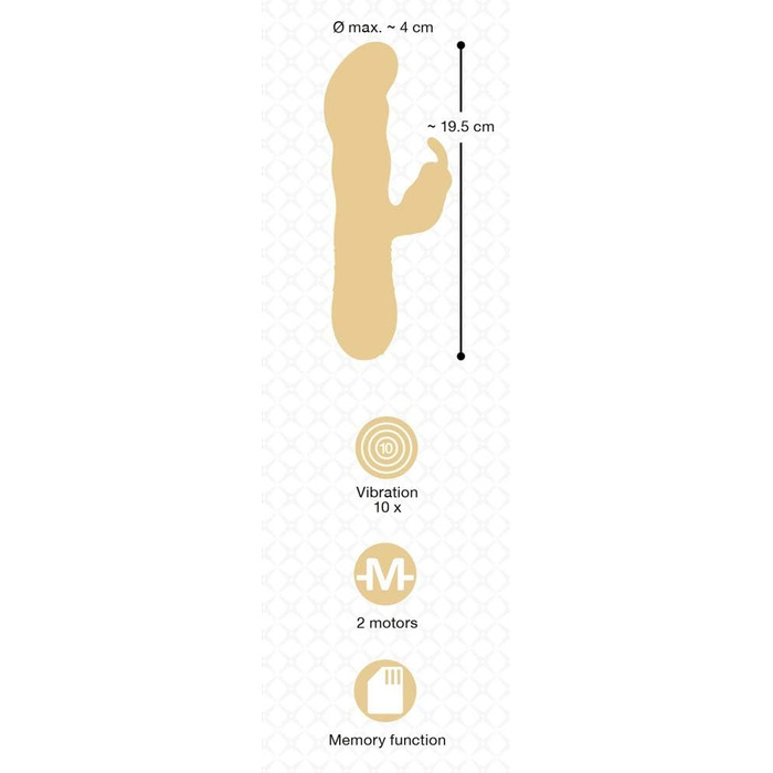 Вібратор ORION Rabbit-Vibrator: інтенсивна стимуляція, тиха робота, чорний/золотий