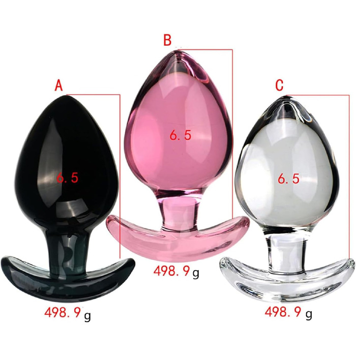 Анальний масажер MSTMAZZ з скла, XXL, для чоловіків та жінок, простата, прозорий, великий, анальні кульки