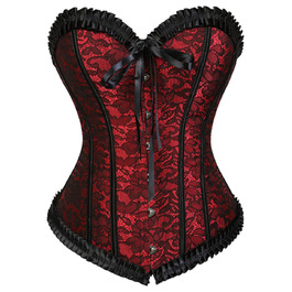 Корсетний топ KUOSE для повних грудей, чорно-білий, великі розміри, червоний