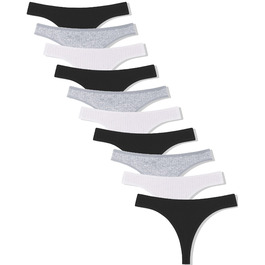 FINETOO Набір з 10 трусиків-танга з бавовни, трусики-спідниці для жінок, сексуальна білизна, S-XL