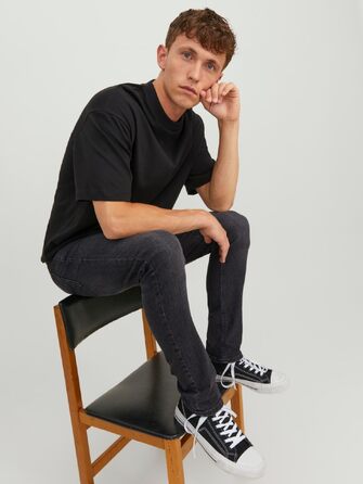 Чоловічі джинси Jack & Jones JJITIM JJORIGINAL AM 012 LID NOOS, чорний денім (32W / 30L)