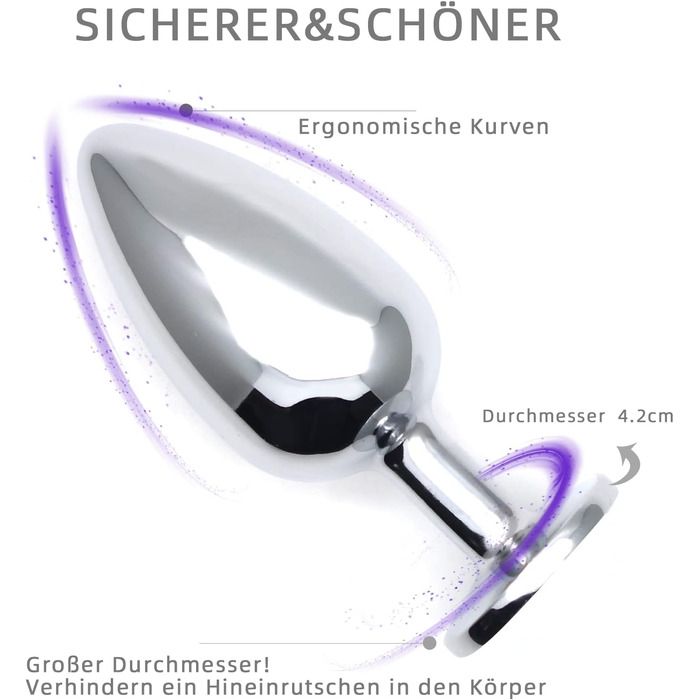 Набір анальних пробок (4 шт.) з металу, різних розмірів, для початківців, жінок, чоловіків, пар. Чорний колір.