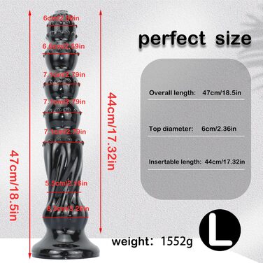 Анальний розширювач Yasexx Super Long з кулькою та чашею для масажу простати. Іграшка для дорослих для чоловіків та жінок (L)