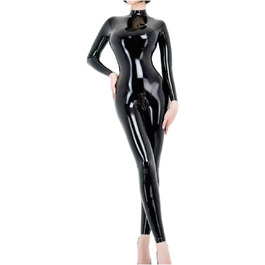 Комбінезон-боді з латексу DDINGHOONQPODFR чорного кольору для жінок та чоловіків, XL