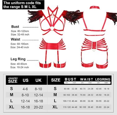 Набір пір'я для жінок PETMHS: корсет, бюстгальтер, клітка, готичний стиль, карнавал, костюм, червоний, великі розміри