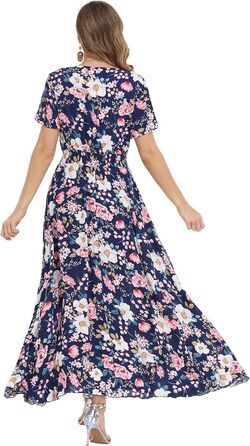 Сукня максі А-силуету VintageClothing жіноча, темно-синя (L, 75% бавовна)