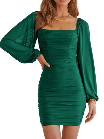 Haibang Elegante: Ошатне міні-плаття-олівець з мереживом, темно-зелене, для вечірок та свят