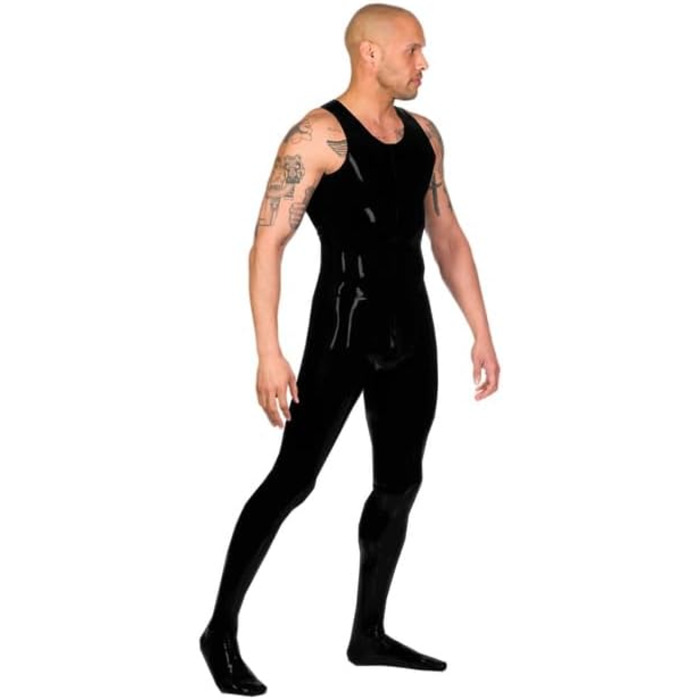 Костюм для чоловіків JQYTEN, фетиш-костюм з штучної шкіри, комбінезон, PVC, розмір S-7XL, чорний