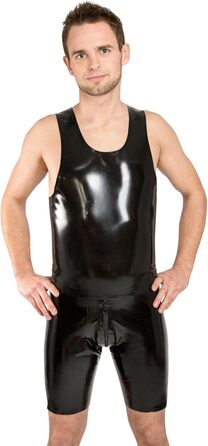 Корсет для чоловіків з латексу (0.4 мм) чорного кольору, розміри S-XXXL 3XL