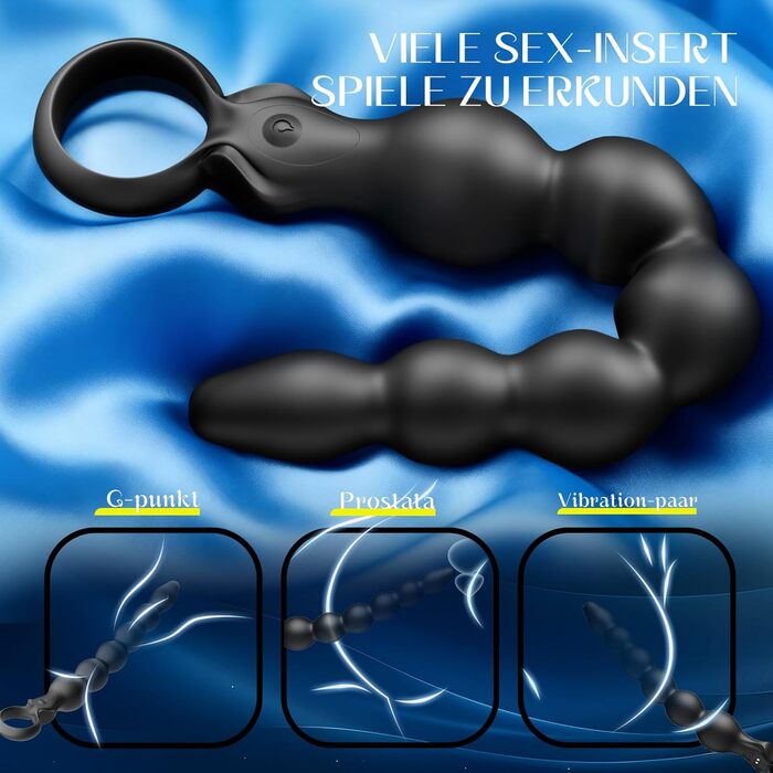 Анальний вібратор для чоловіків та жінок, комплект з 10 режимів вібрації, іграшки для дорослих