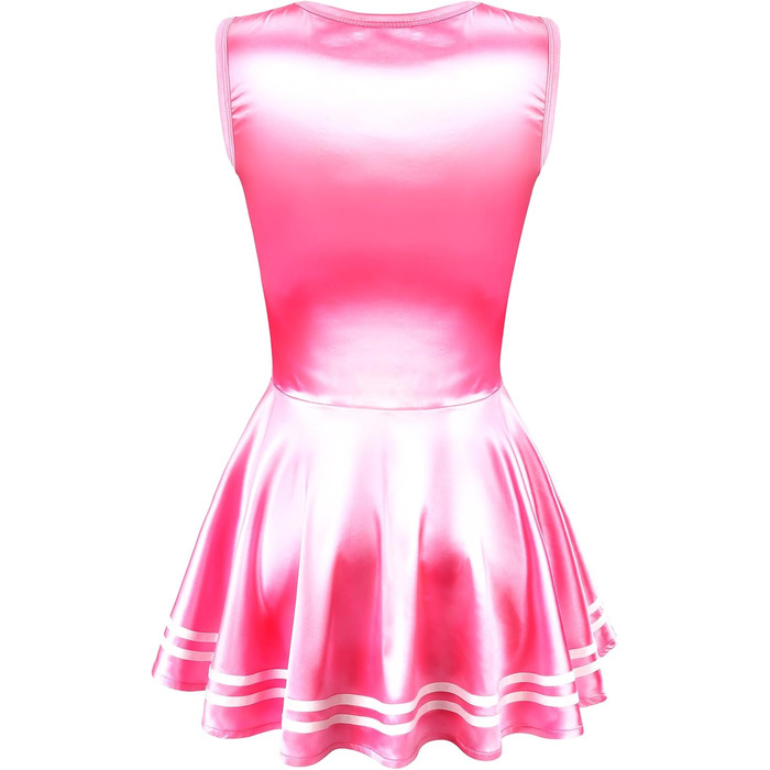 Комбінезон без рукавів з блискучого атласу LittleForBig для дорослих (рожевий, XXL)