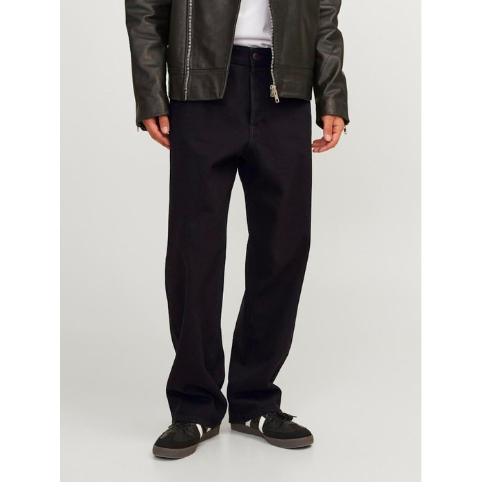 Чоловічі широкі джинси Jack & Jones JJIALEX Baggy Fit, чорний денім (32W / 36L)
