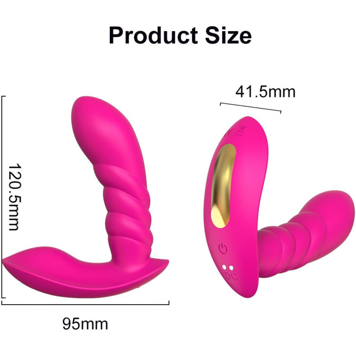 Вібратор з дистанційним керуванням та додатком, 9 режимів вібрації, жіночий вібратор-метелик, анальний дildo, іграшки для пар, фіолетовий