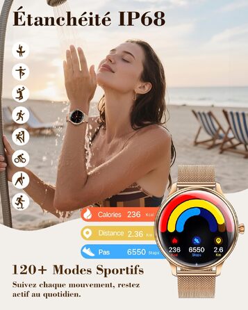 Смарт-годинник WalkerFit для жінок, 1.43