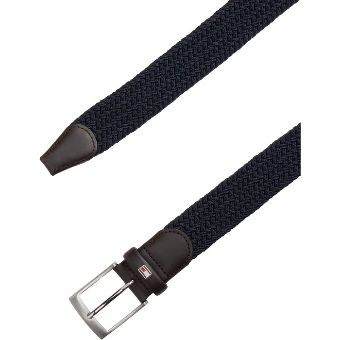 Чоловічий текстильний ремінь Tommy Hilfiger New Adan Belt 3.5, синій (Sky Captain), розмір 95