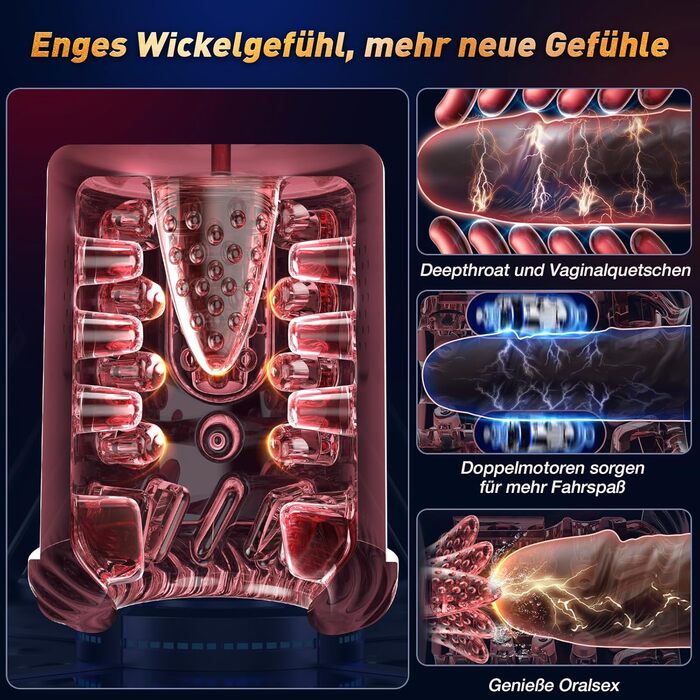 Мастурбатор для чоловіків з функцією вигину, ротаційним насосом та керуванням через додаток - сексуальна іграшка для чоловіків