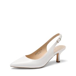 Жіночі туфлі-човники Dream Pairs Slingback на підборах, білі, екошкіра (PU), розмір 39 EU