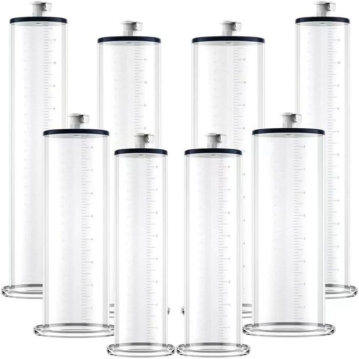 Аксесуар для помпи для пеніса Hmxseu: прозоре трубкове кільце з маркуванням для збільшення та стимуляції пеніса (22.9*3.9 см)