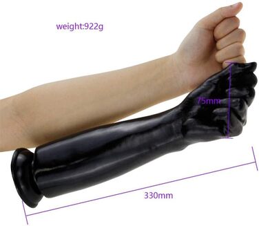 Анальний плагін XKCGH - великий, з матеріалу Flesh, чорного кольору, для чоловіків та жінок