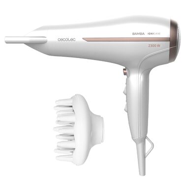 Фен для волосся Cecotec IoniCare 5200 Aura, 2300 Вт, з іонною технологією, дифузором та концентратором, білий