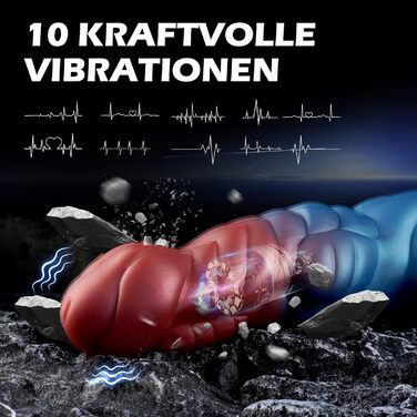 Анальний вібратор-джіґа Monster Dildo з нагріванням, 10 вібрацій та 5 режимів, для чоловіків та жінок