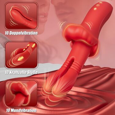 Вібратор для жінок з 10 функціями - стимулятор клітора, для пар, тихий, сексуальна іграшка