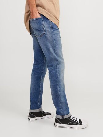 Чоловічі джинси Jack & Jones Slim Fit JJIGLENN синього кольору, denim
