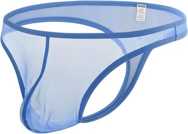 Сліп BIATWOWR для чоловіків: прозорі труси-сліпи з тонкого матеріалу, синього кольору (L)