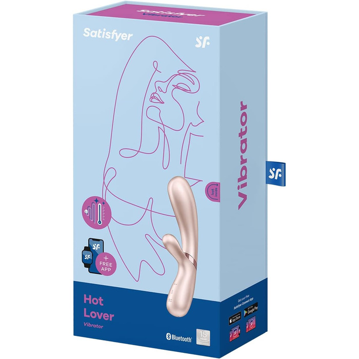 Вібратор Satisfyer Hot Lover Connect App | Bluetooth, водонепроникний (IPX7), для жінок | Силікон, сріблястий