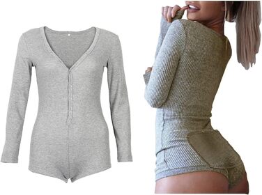 Жіночий боді Roelux з глибоким V-подібним вирізом, довгим рукавом, трикотажний, чорний, з застібкою на спині, розмір S