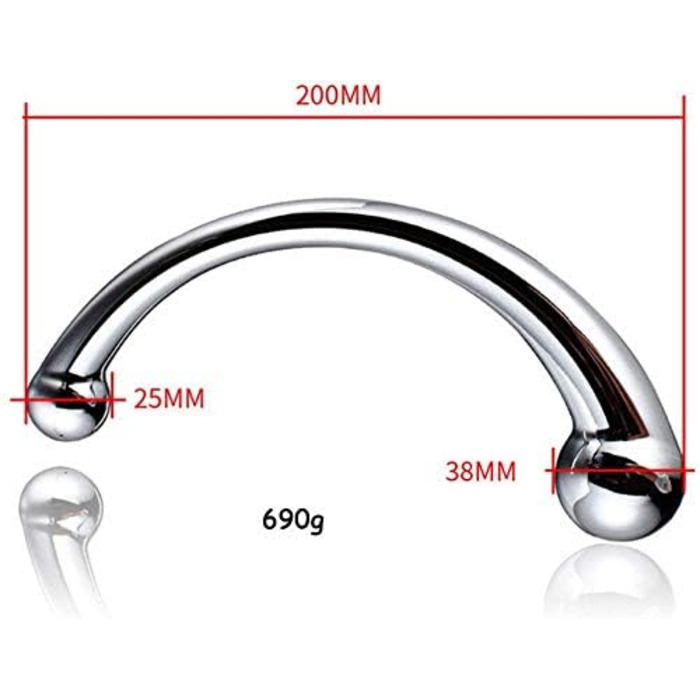 Металевий дилдо-анальний плуг Wand з нержавіючої сталі, масажер G-точки та P-точки, секс-іграшка