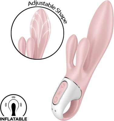 Satisfyer Air Pump Bunny 3: Надувний вібратор-кролик з 12 програмами | IPX7, Силікон