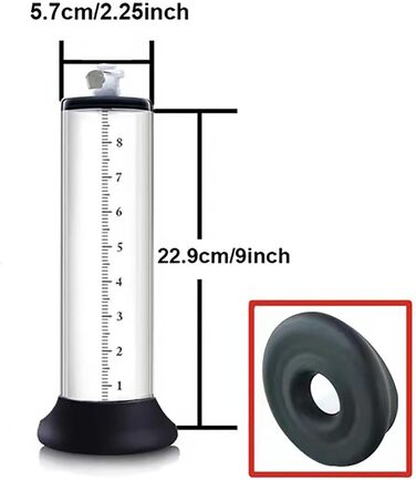 Вакуумний насос для збільшення статевого члена з манометром, преміум-якість, аксесуар для чоловіків