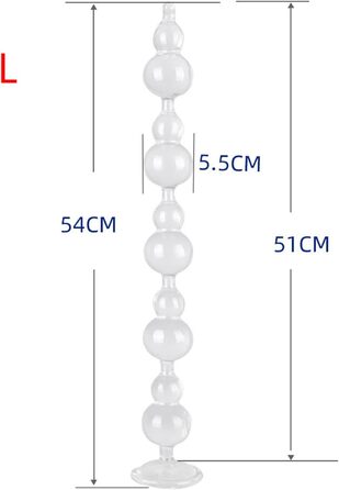 Анальний масажер з намистин для стимуляції простати, анальний дільдатор, Butt Plug, SM іграшки для дорослих (прозорий)