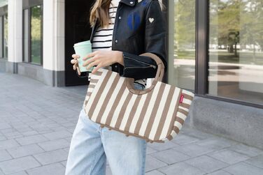 Еко-сумка для покупок reisenthel loopshopper з відділеннями, перероблений PET, розмір M, колір Summerstripes Coffee