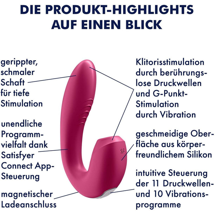 Satisfyer Sunray Connect App Rabbit - вібратор для жінок з підключенням по Bluetooth | Інтимна іграшка кролик | Стимуляція клітора та G-точки | Водостійкий (IPX7) | З можливістю зарядки | З високоякісного силікону | Однорозмірна іграшка для дорослих